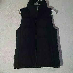 black puffer vest